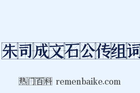 朱司成文石公传组词是什么意思的图片